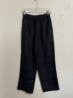 J.Crew Soleil Linen Pants in Black